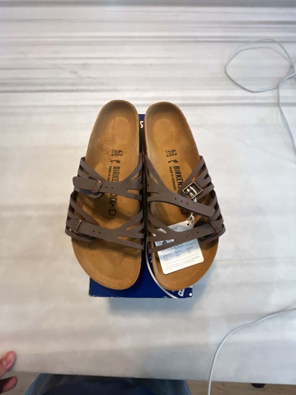 Birkenstock Granada Sandals Size 42 Mocha Brown Leather US ladies 9